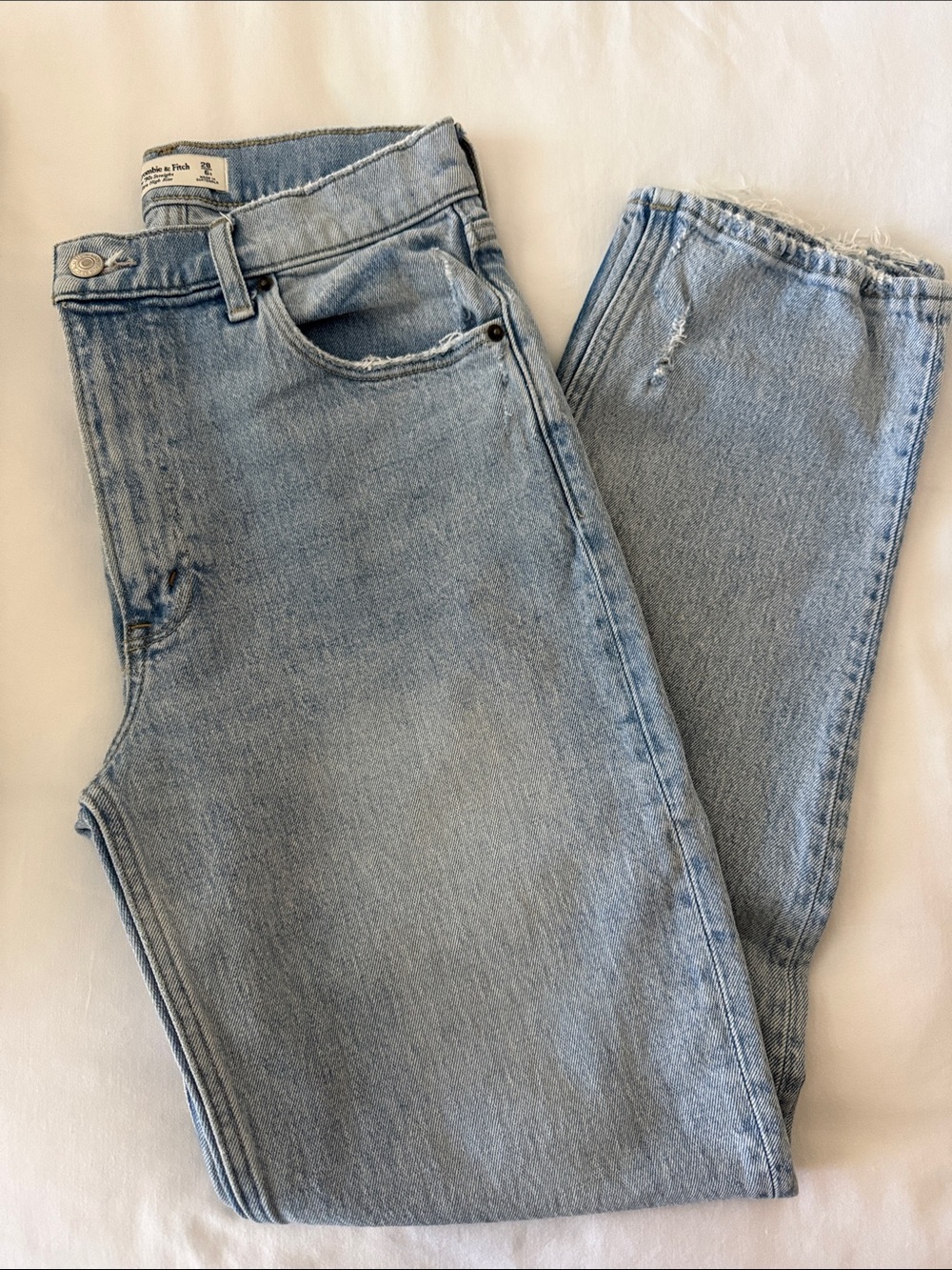 Abercrombie & Fitch Light Wash Straight Leg Jeans